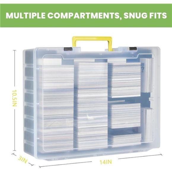 Large Trading Card Storage Box Case Holder, C.A.H MTG Deck Organizer - Picture 4 of 7